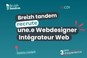 Breizh tandem recrute webdesigner integrateur avril 2025 1